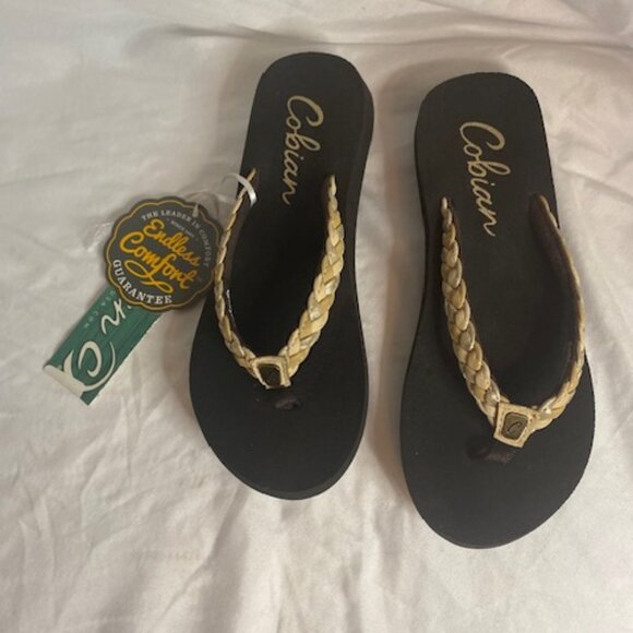 Cobain Women's Heavenly White Braided Sandals Flip Flop NEW Size 7 - Picture 1 of 7